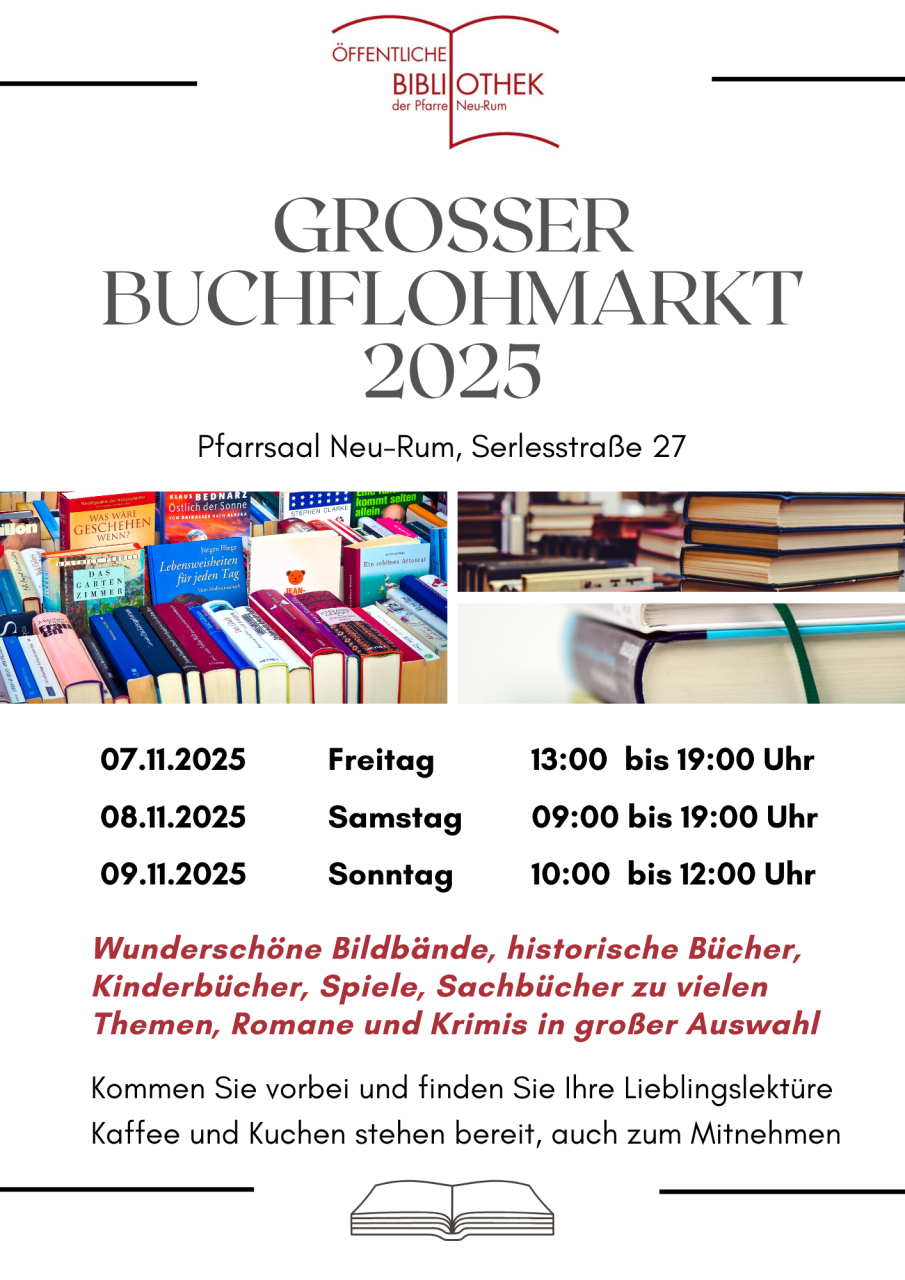 Plakat Buchflohmarkt