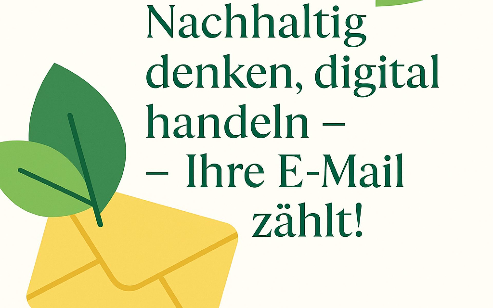 Aufruf Nachhaltig denken, digital handeln - Ihre E-Mail zählt